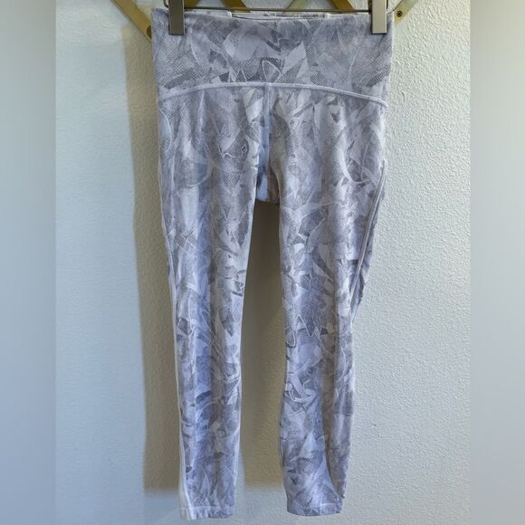 Lululemon Train Times 7/8 Pant *25" Jasmine White Multi / White 8 Leggings - Picture 5 of 10